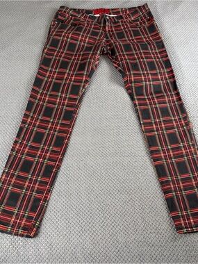Tripp NYC Red and Black Tartan Plaid Pants